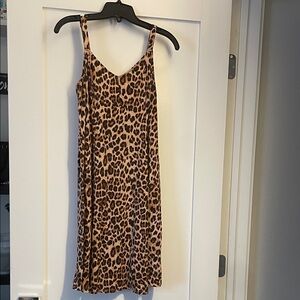 Leopard Print Slip Dress